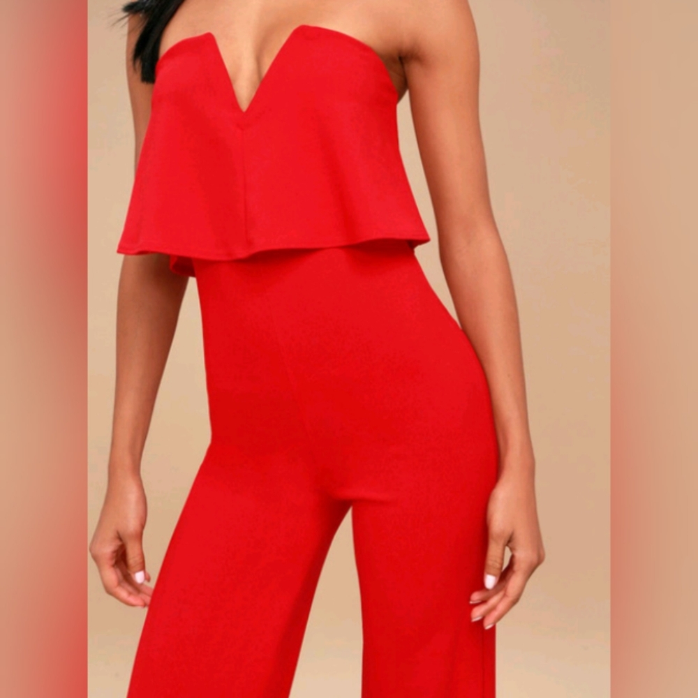 Lulu's Red Power of Love Jumpsuit - Picture 3 of 3